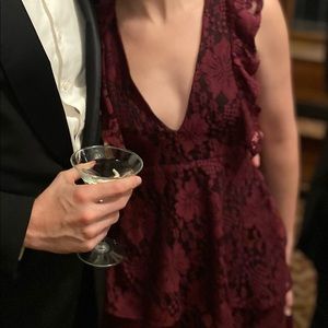 Lulus Molinetto Burgundy Dress - Size Small